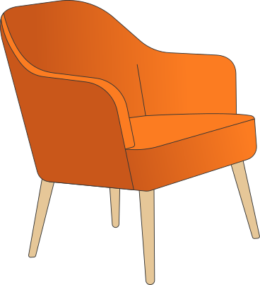 Illustration animée fauteuil aux formats GIF, Lottie (JSON) et AE