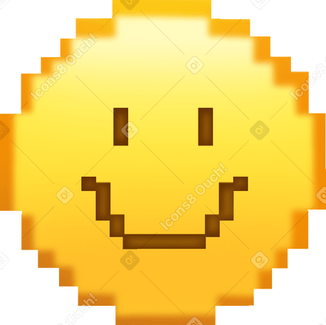 pixel smiley PNG、SVG