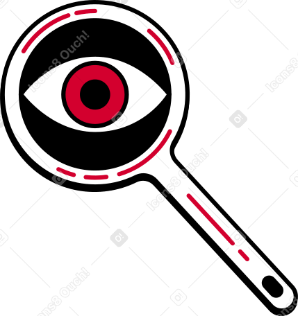 magnifying glass with an eye PNG, SVG