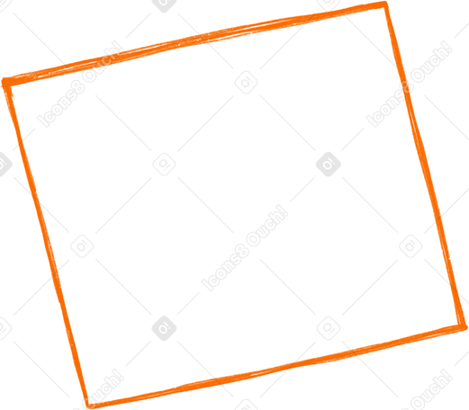 orange linear square Illustration in PNG, SVG