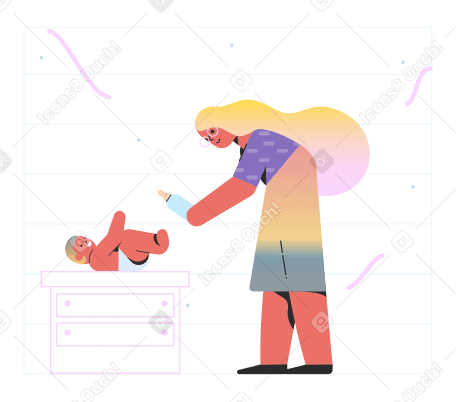  Mother and baby  Illustration in PNG, SVG