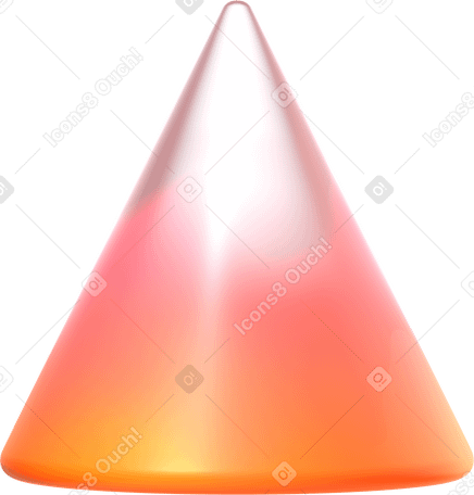 3D gradient cone PNG, SVG