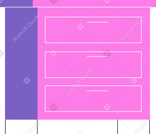 dresser Illustration in PNG, SVG