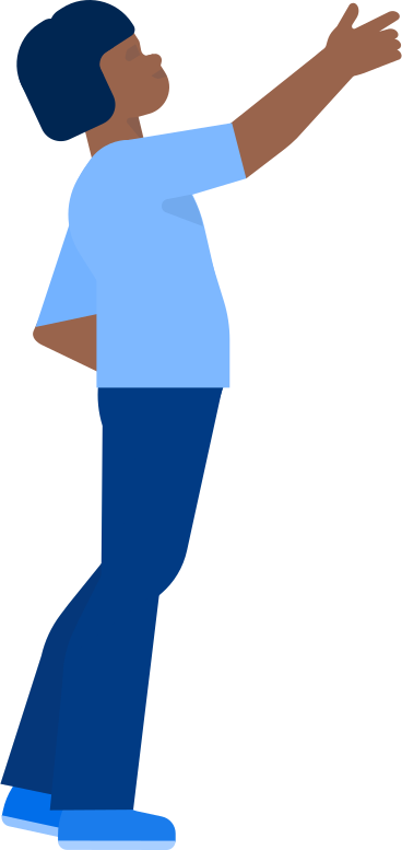 mädchen zeigt mit ihrer hand PNG, SVG