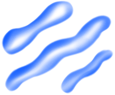 three blue 3D water drops like shape PNG, SVG