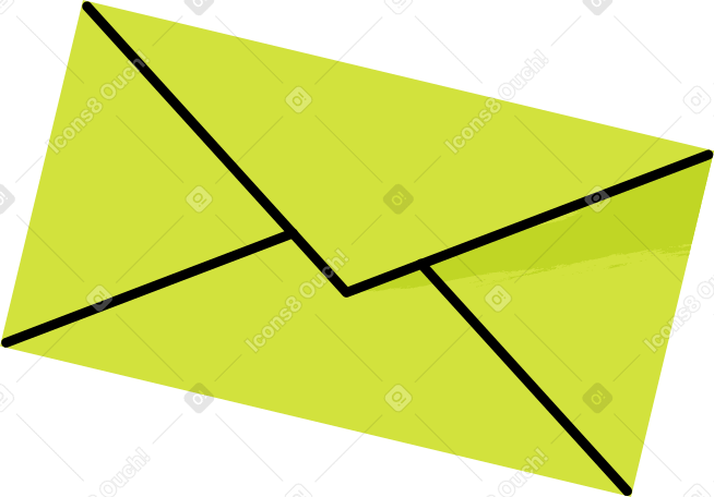 green envelope Illustration in PNG, SVG