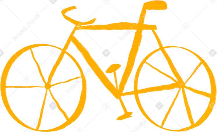 黄色自行车 PNG, SVG
