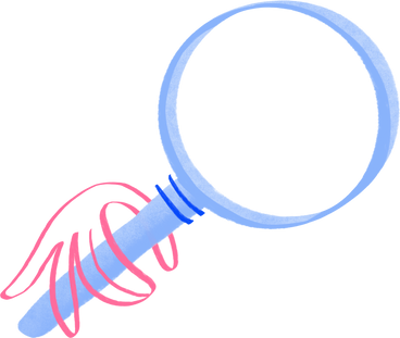 hand holding magnifying glass PNG, SVG