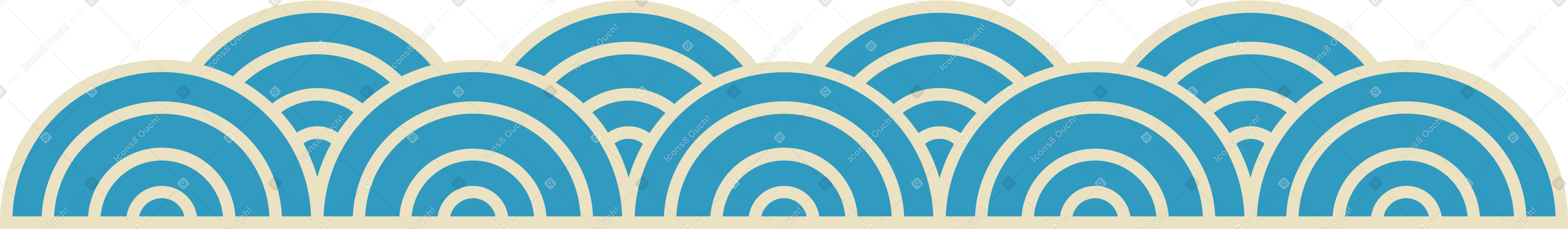 waves Illustration in PNG, SVG