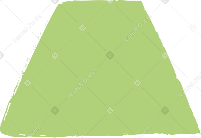 green trapezoid Illustration in PNG, SVG