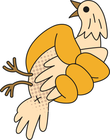 bird in hand PNG, SVG