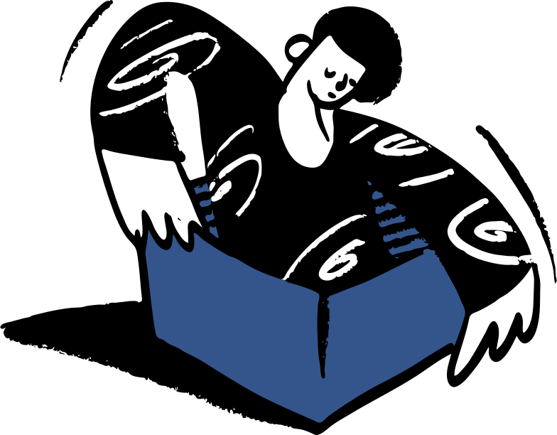 Illustration clipart déballage aux formats PNG, SVG