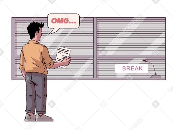 Break Illustration in PNG, SVG