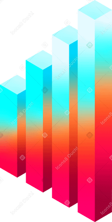 Diagramma isometrico multicolore PNG, SVG