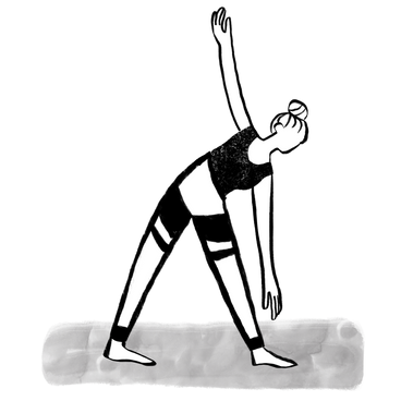 Black and white woman doing yoga PNG, SVG