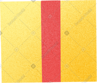 Yellow box with red ribbon PNG, SVG