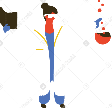 medic with test tubes Illustration in PNG, SVG