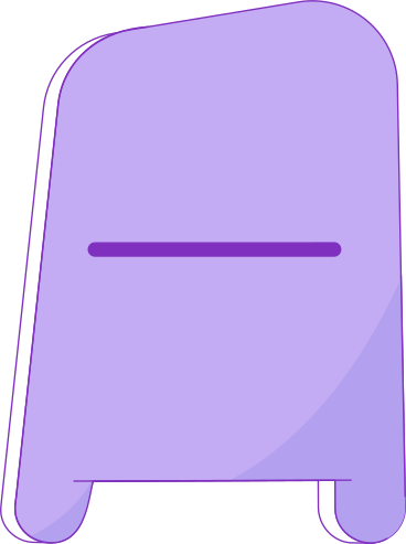purple mailbox PNG, SVG