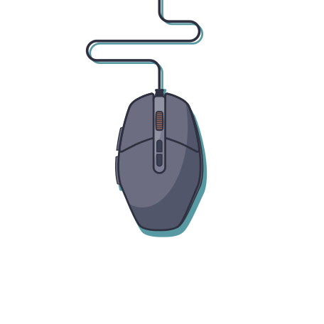 Gaming mouse Illustration in PNG, SVG