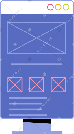 Small monitor Illustration in PNG, SVG