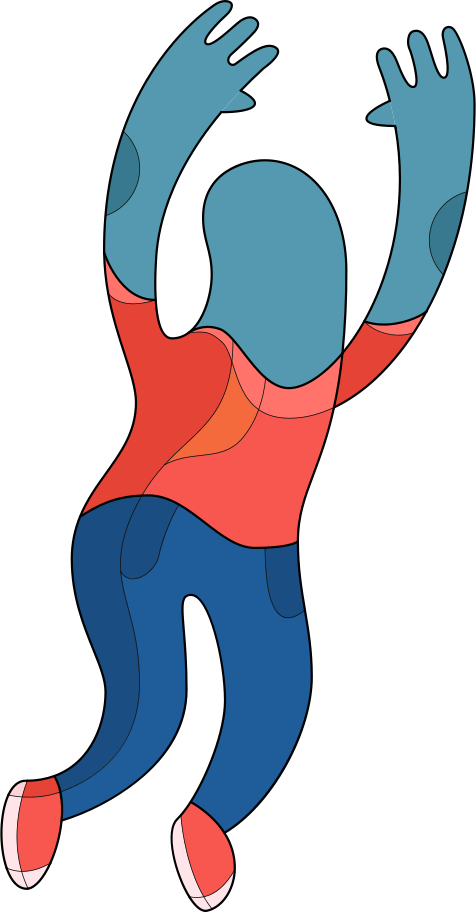 man sturdy jumping Illustration in PNG, SVG