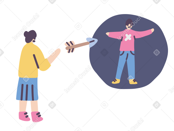 Human target Illustration in PNG, SVG