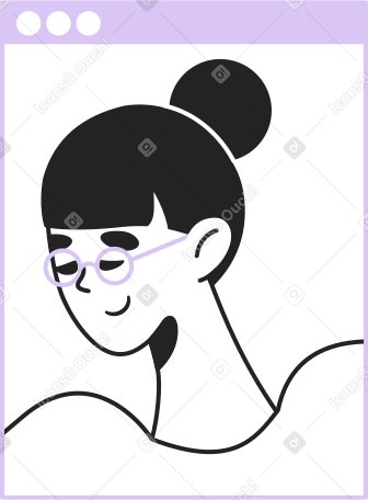 girl with online box Illustration in PNG, SVG