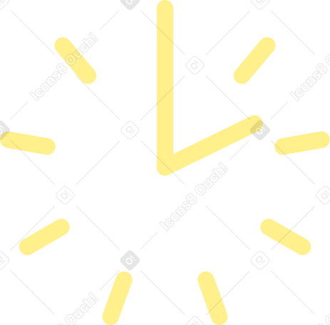 yellow clock PNG, SVG