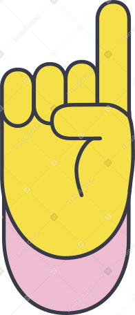 人差し指を上向き PNG、SVG