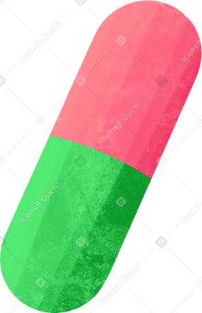 two part pills green and pink PNG、SVG