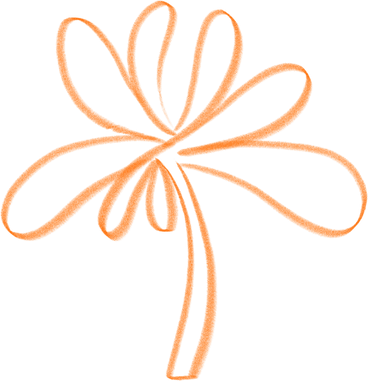 Orange flower PNG, SVG