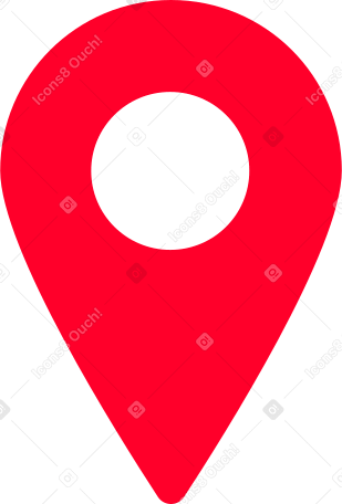 red geolocation sign Illustration in PNG, SVG