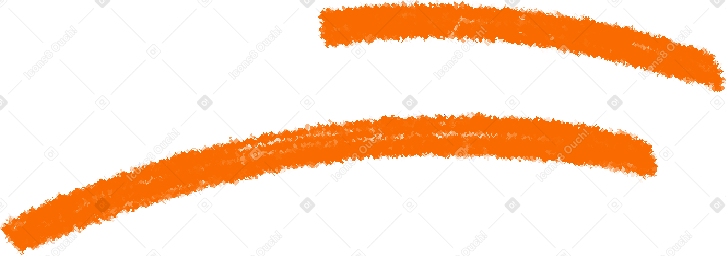 Due linee di movimento arancioni PNG, SVG