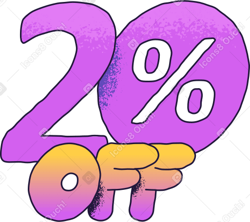 twenty percent off PNG, SVG