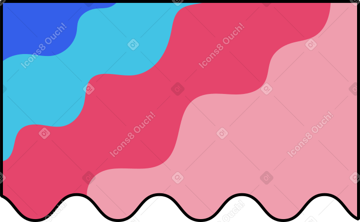 wavy rectangle PNG, SVG