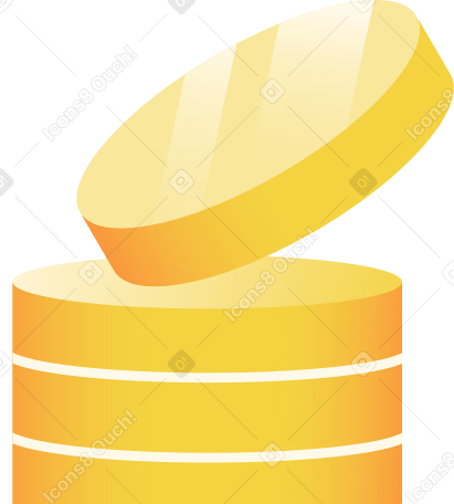 stack of coins Illustration in PNG, SVG