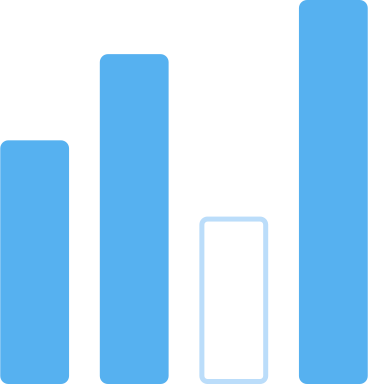 vertical blue bar chart PNG, SVG