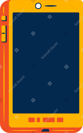 yellow smartphone PNG, SVG