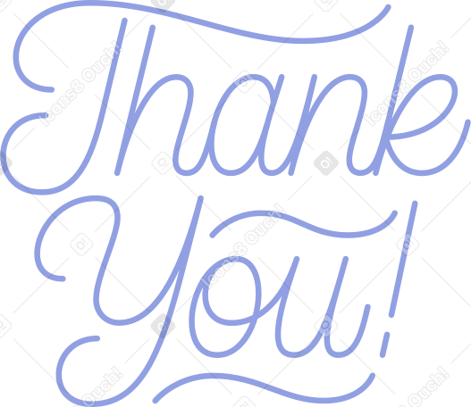 lettering thank you line! PNG, SVG