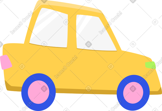 黄色车 PNG, SVG