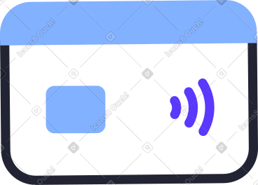 Bank card with icon wi-fi PNG, SVG