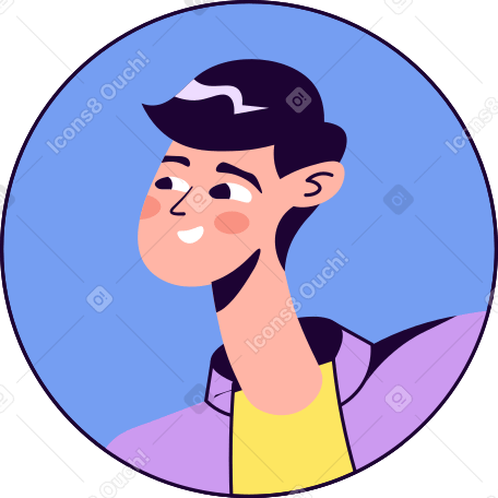 man's face in a circle PNG, SVG