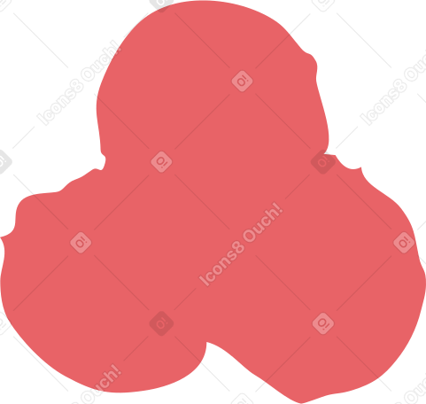red trefoil Illustration in PNG, SVG