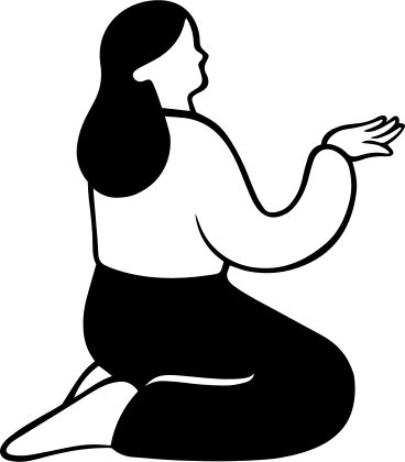woman sitting on knees PNG, SVG