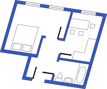 floor plan of an apartment PNG, SVG