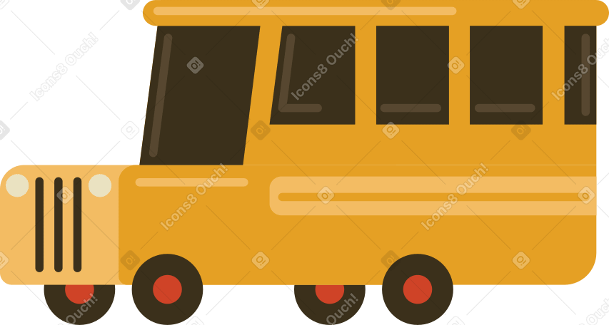 school bus Illustration in PNG, SVG