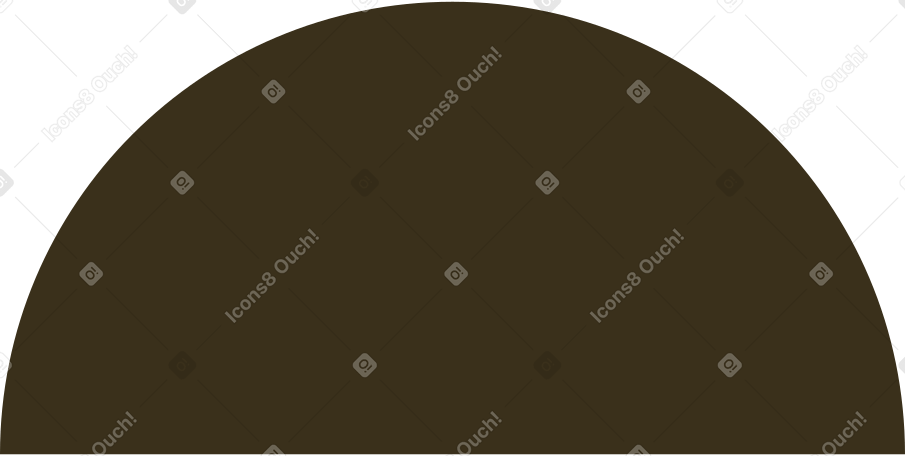 brown semicircle Illustration in PNG, SVG