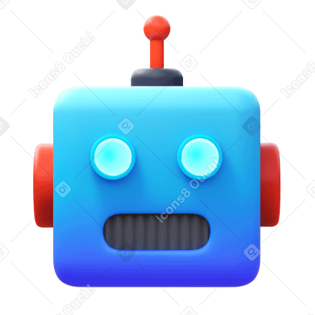 3D robot emoji в PNG, SVG