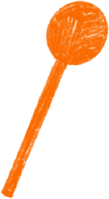 Orangefarbener stick mit einem punkt PNG, SVG