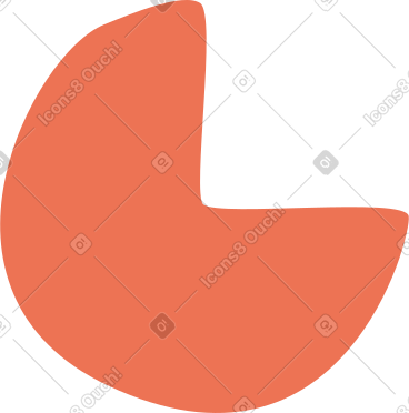 Orange pie chart PNG, SVG